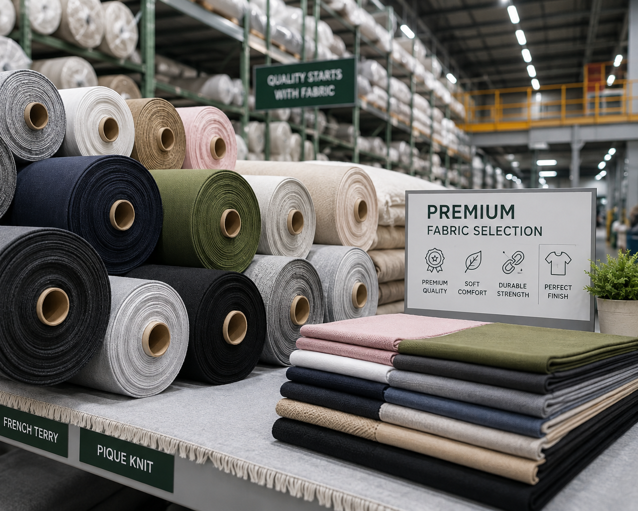Premium textile fabric rolls